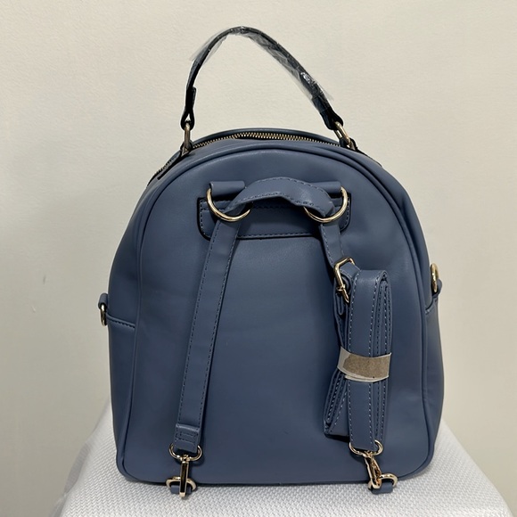 🔥Brand New Fashion Vegan Leather Blue Backpack. - Picture 3 of 15